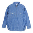 133 Bryce-Alls Chambray Zip Polo Shirt Size 40