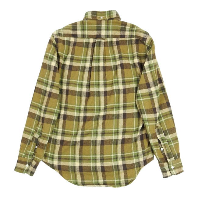 Gitman Bros Brown/Yellow Plaid Shirt Size Small