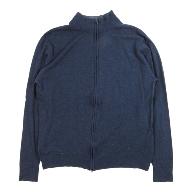 Patrick Assaraf Merino Wool Zip Sweater Size XL