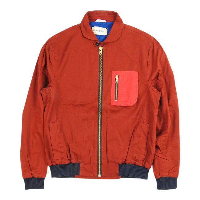 Oliver Spencer Red Bomber Jacket Size 42
