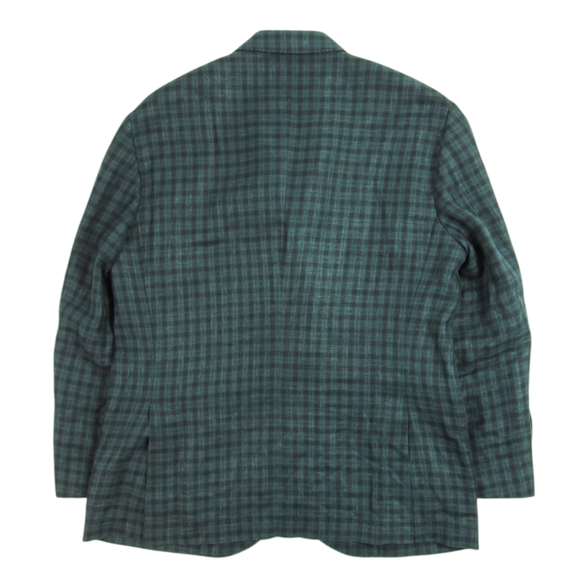 Brunello Cucinelli Green Check Blazer Size 58