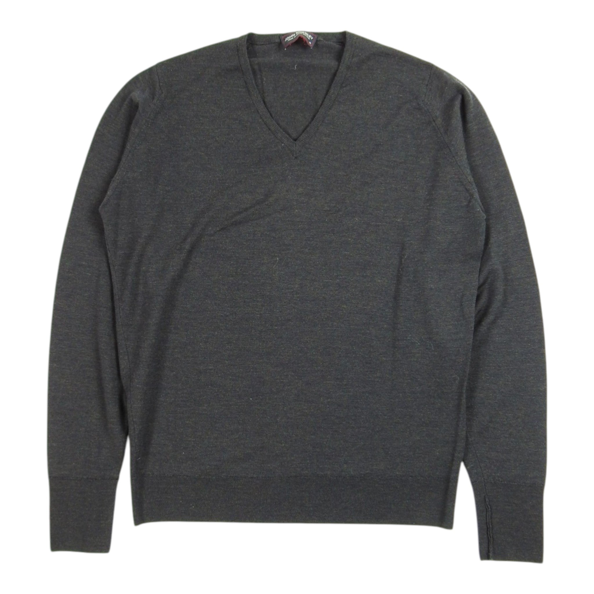 John Smedley Grey V Neck Sweater Size Medium