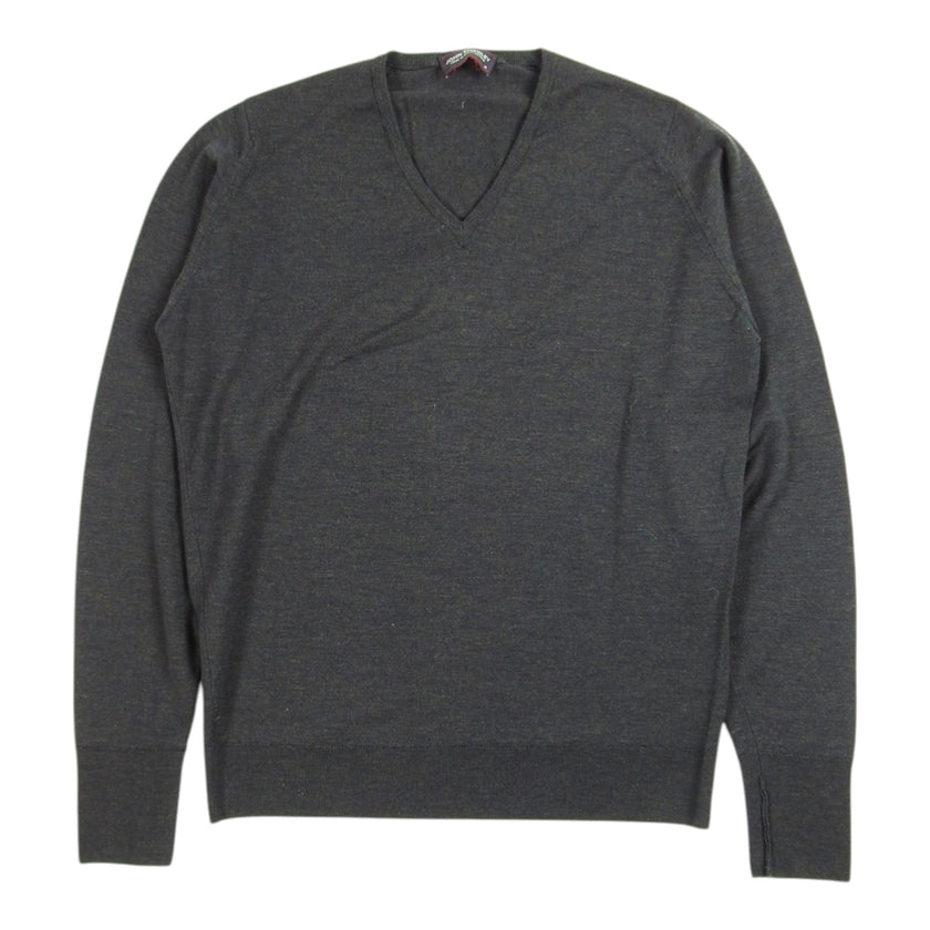 John Smedley Grey V Neck Sweater Size Medium