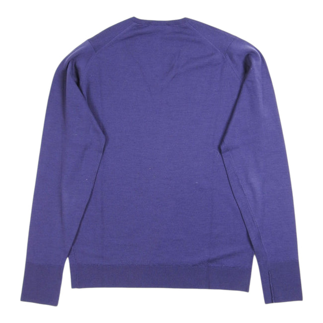 John Smedley Purple V Neck Sweater Size Medium