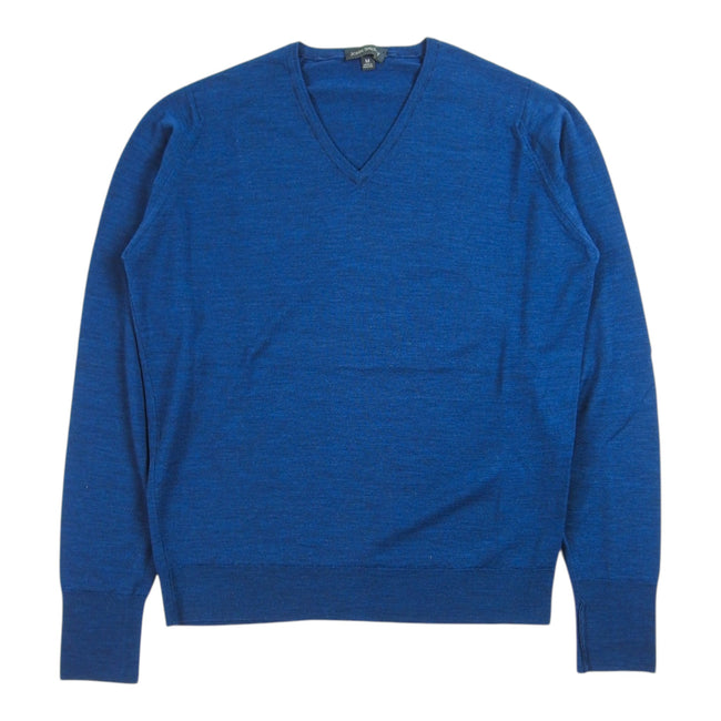 John Smedley Blue V Neck Sweater SIze Medium