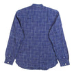 Oliver Spencer Navy Check Mandarin Collar Shirt Size 16