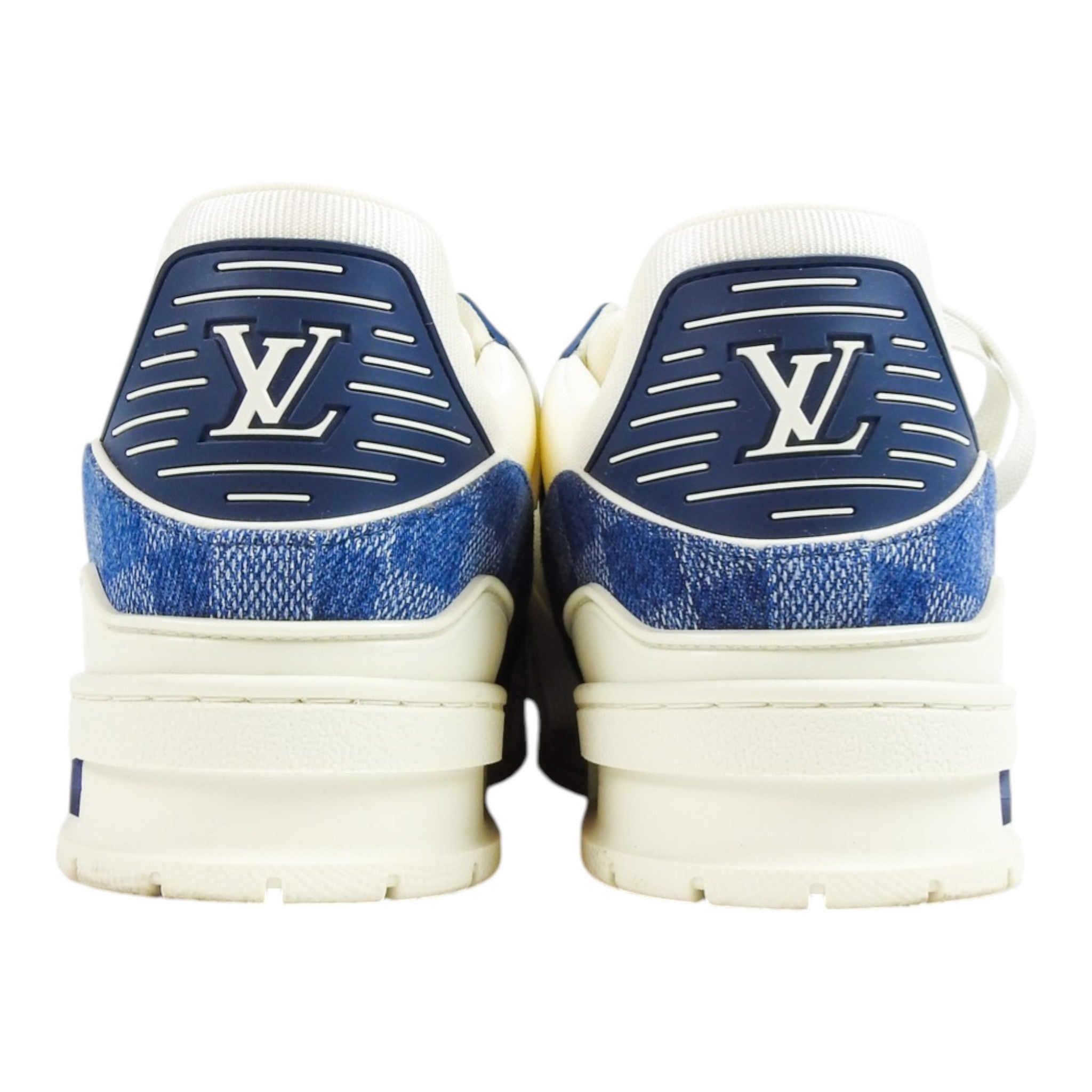 Louis Vuitton Denim Damier Sneakers Size 8.5