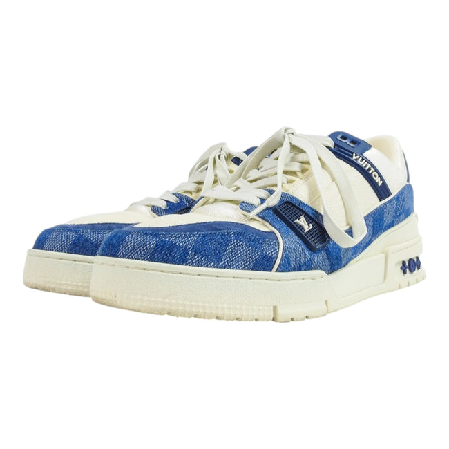 Louis Vuitton Denim Damier Sneakers Size 8.5
