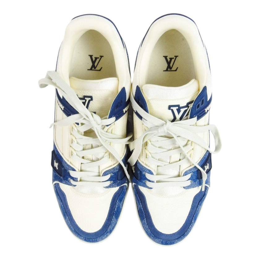 Louis Vuitton Denim Damier Sneakers Size 8.5