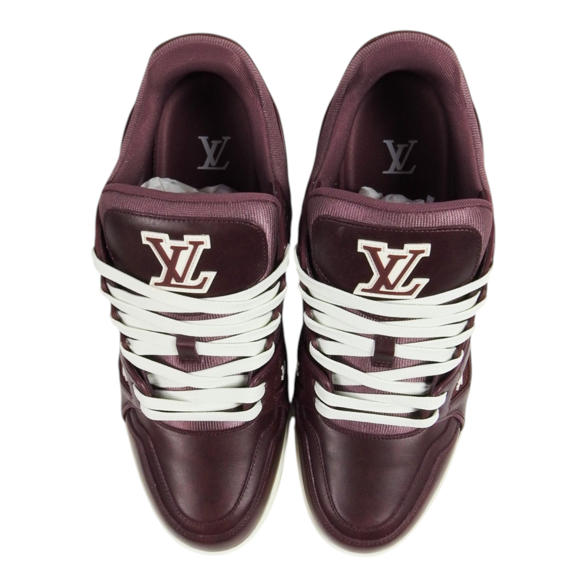 Louis Vuitton Maroon Trainer Sneakers Size 8