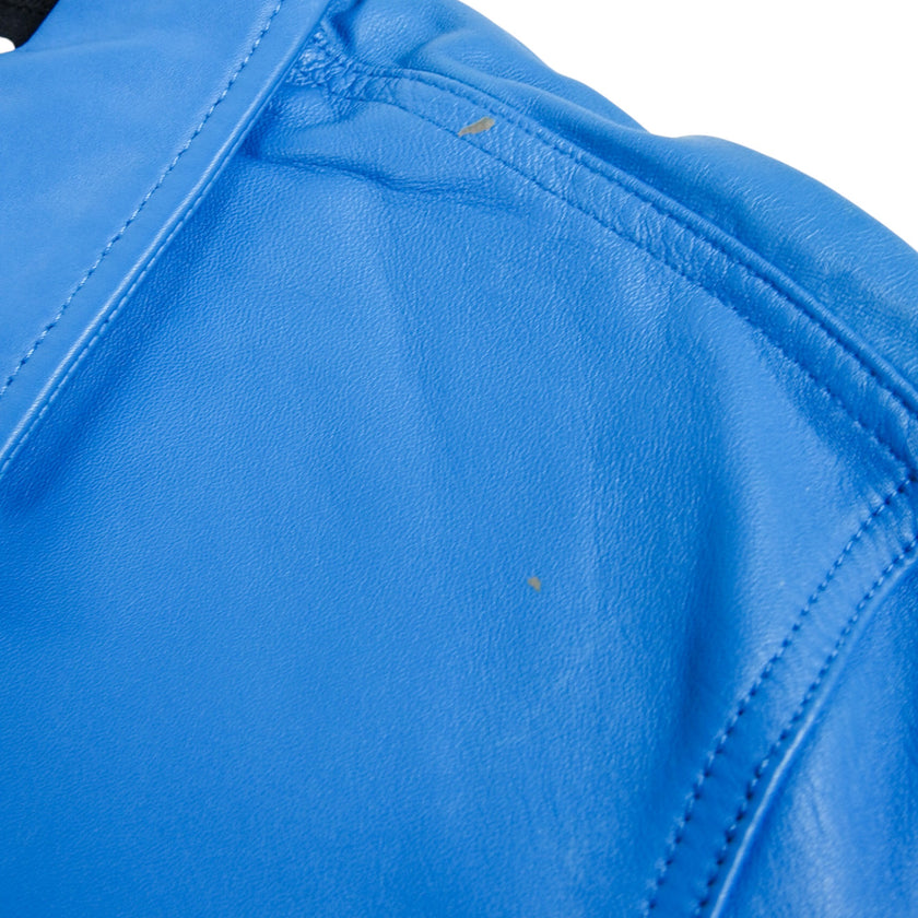 Supreme Blue Leather Jacket Size Small