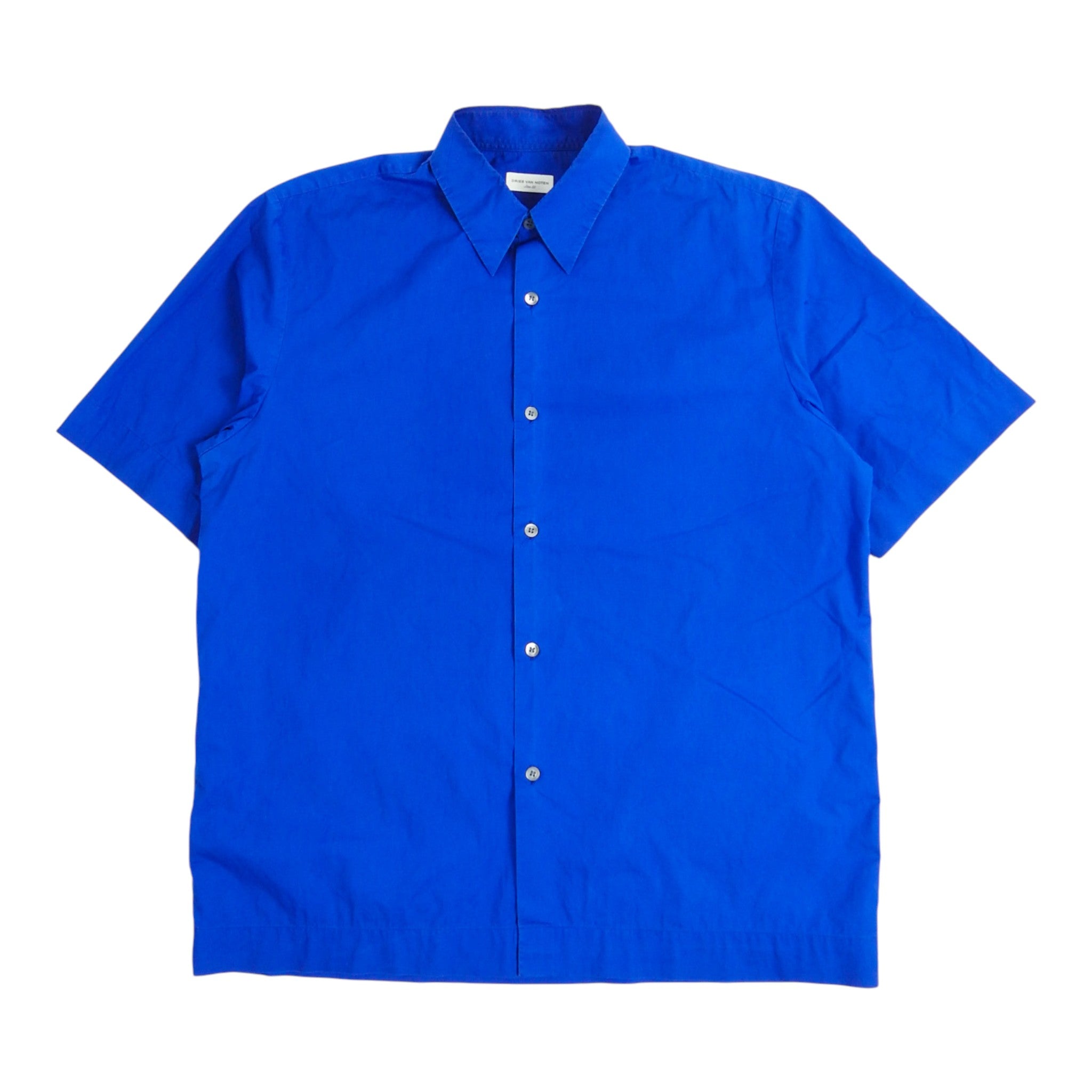 Dries Van Noten Blue SS Button Down Shirt Size 50