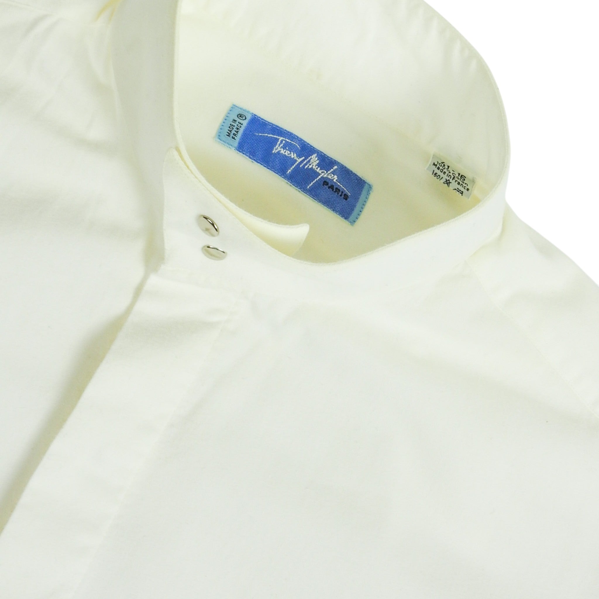 Thierry Mugler High Neck Hidden Placket Shirt Size 41