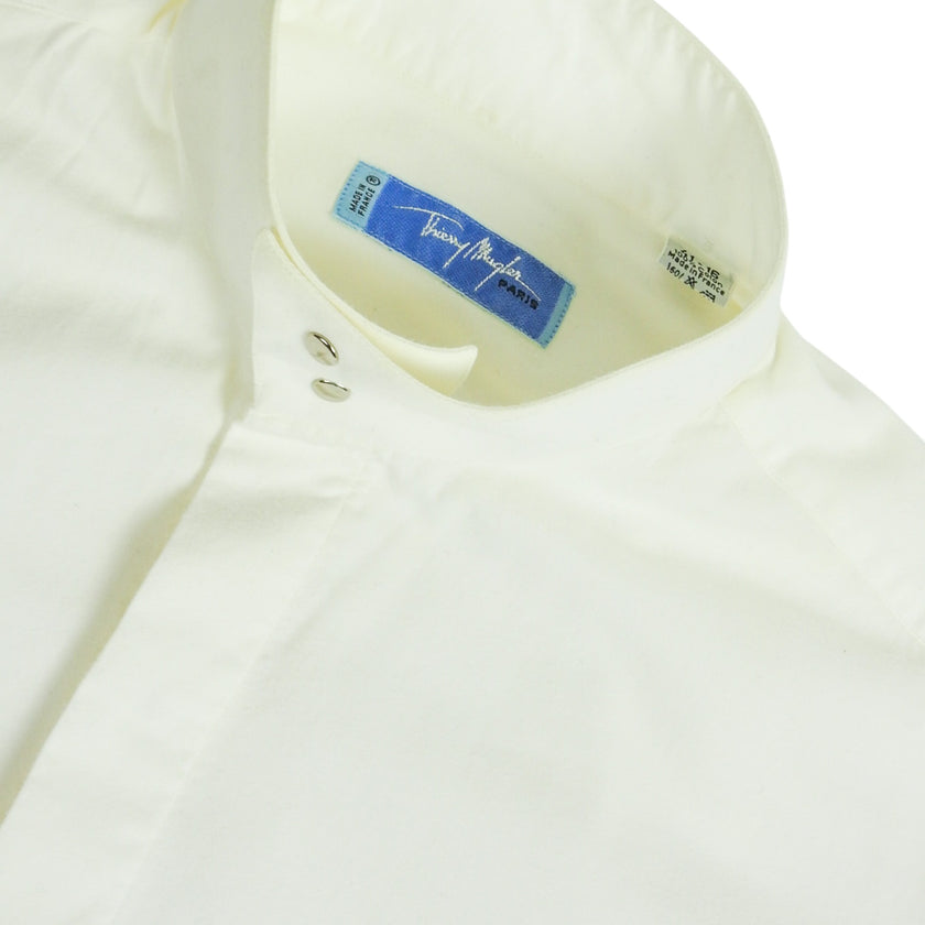 Thierry Mugler High Neck Hidden Placket Shirt Size 41
