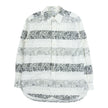 Engineered Garments White Pattern Striped LS Shirt Size Medium