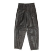 Mario Valentino Pleated Brown Leather Pants Size 44