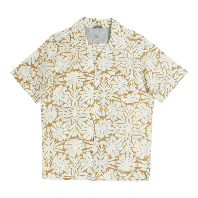 Eleventy Floral Printed SS Camp Shirt Size Small