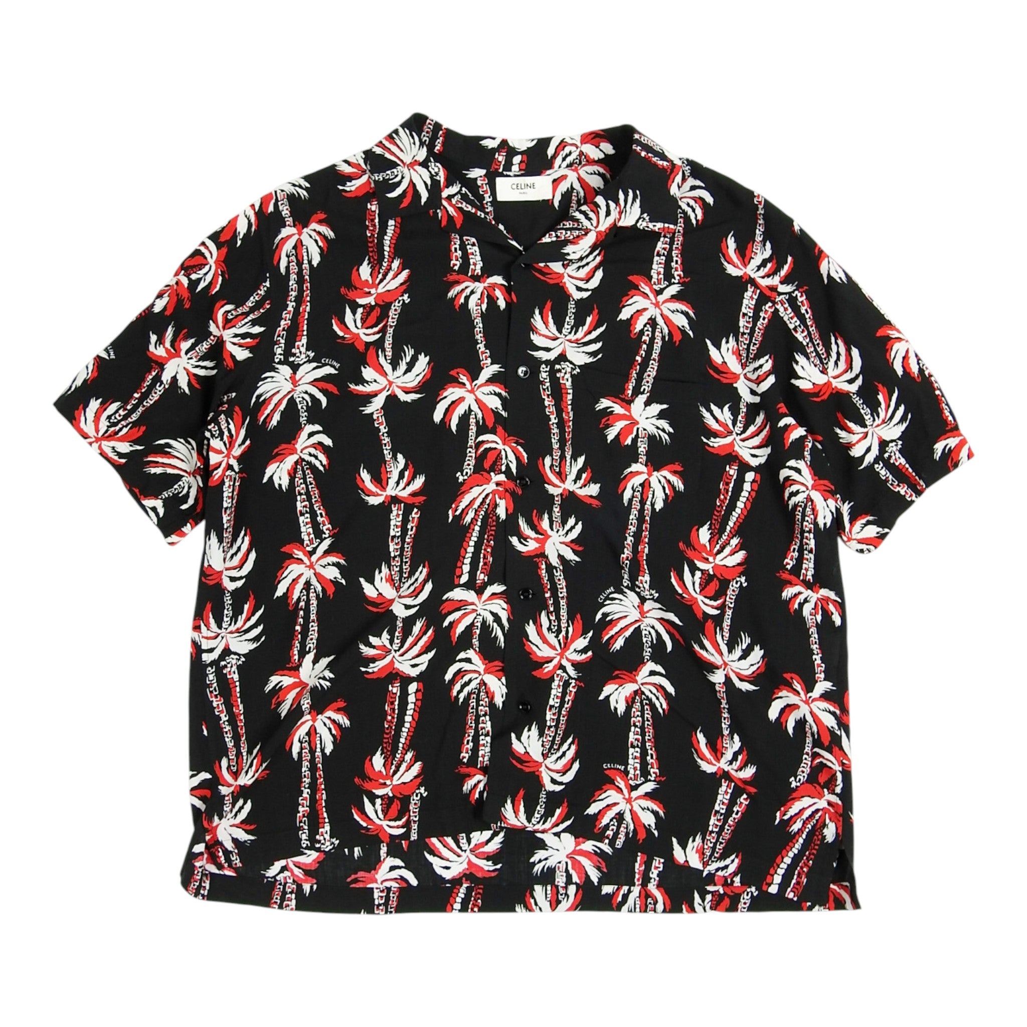 Celine Palm Print Camp Shirt Size 41
