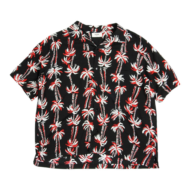 Celine Palm Print Camp Shirt Size 41