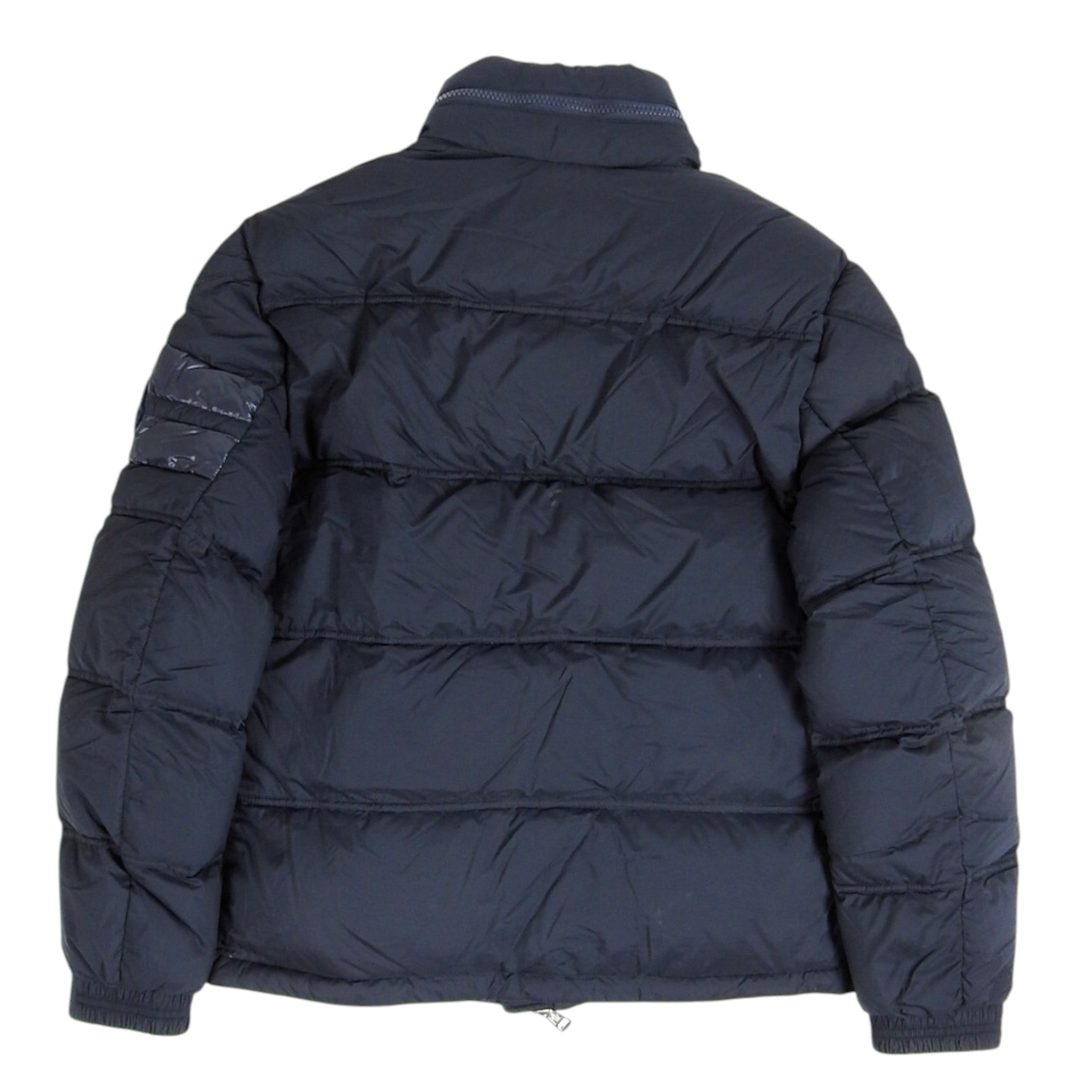 Moncler Navy Puffer Jacket with Retractable Hood Size 1
