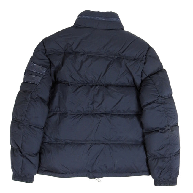 Moncler Navy Puffer Jacket with Retractable Hood Size 1