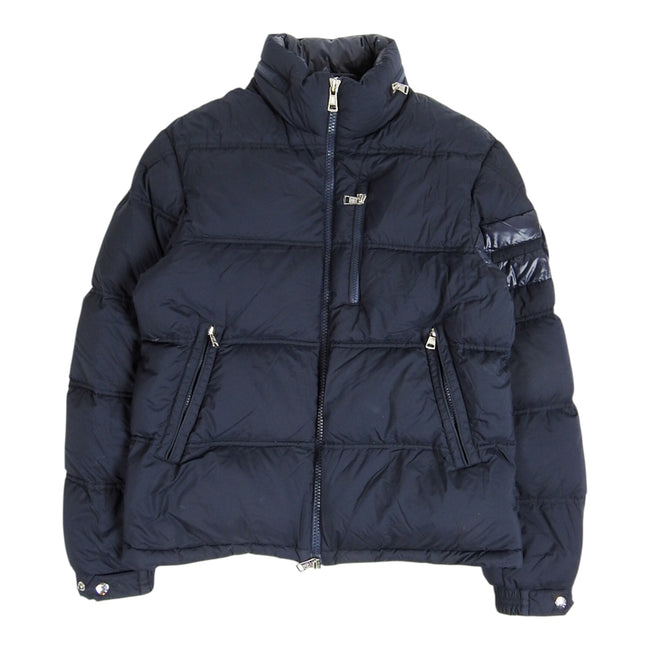 Moncler Navy Puffer Jacket with Retractable Hood Size 1