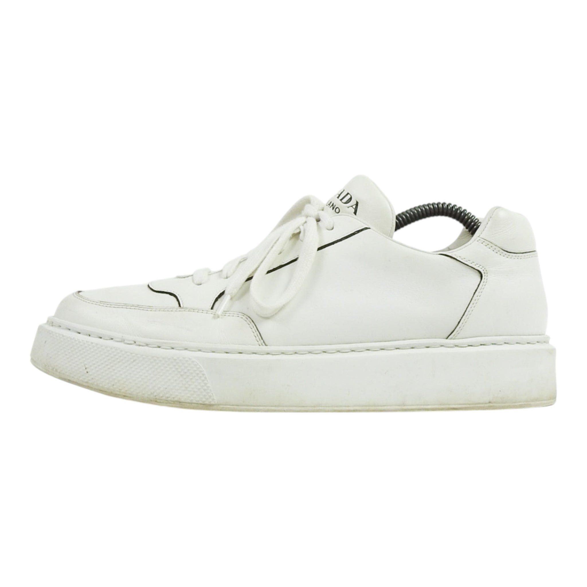 Prada White Leather Sneakers Size 11