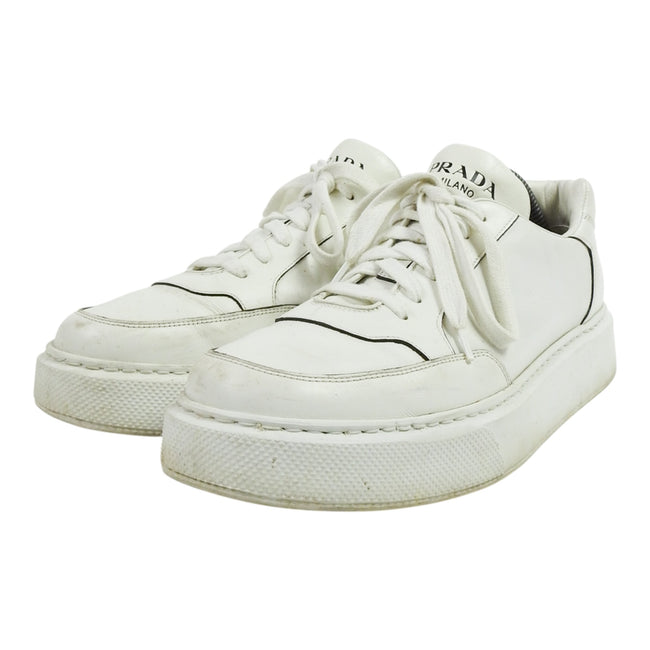 Prada White Leather Sneakers Size 11