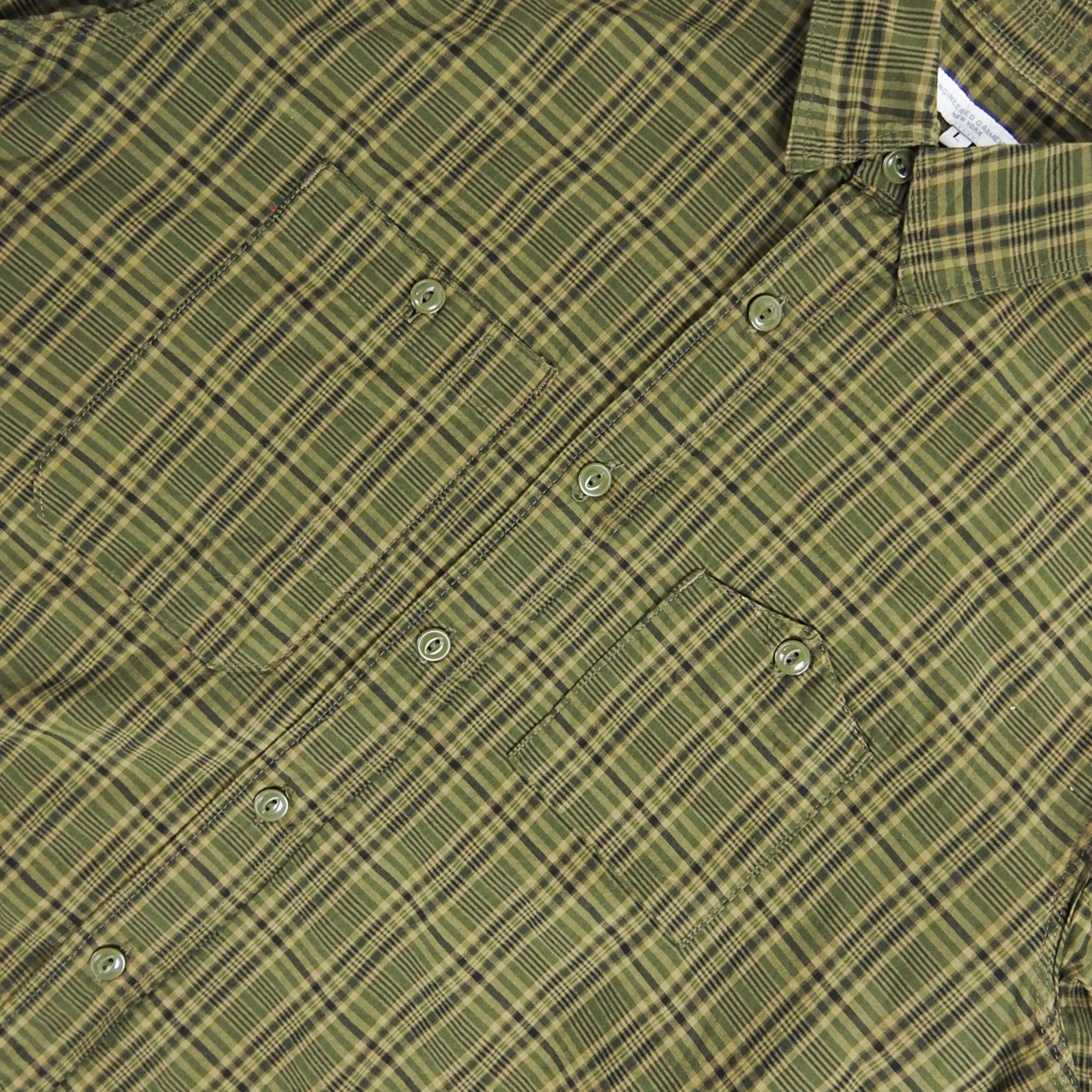 Engineered Garments Plaid Shirt Size Large