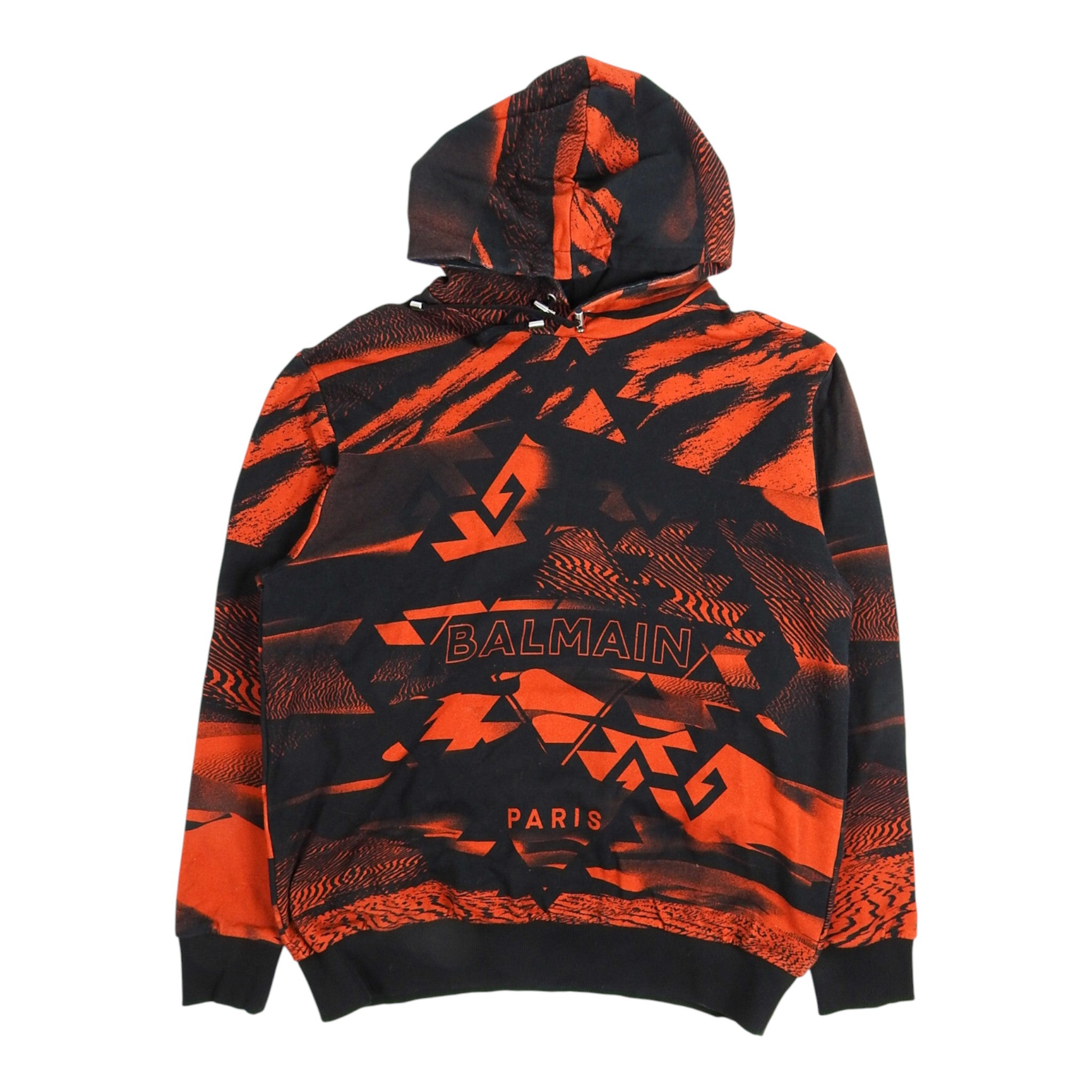 Balmain Patterned Hoodie Size Large