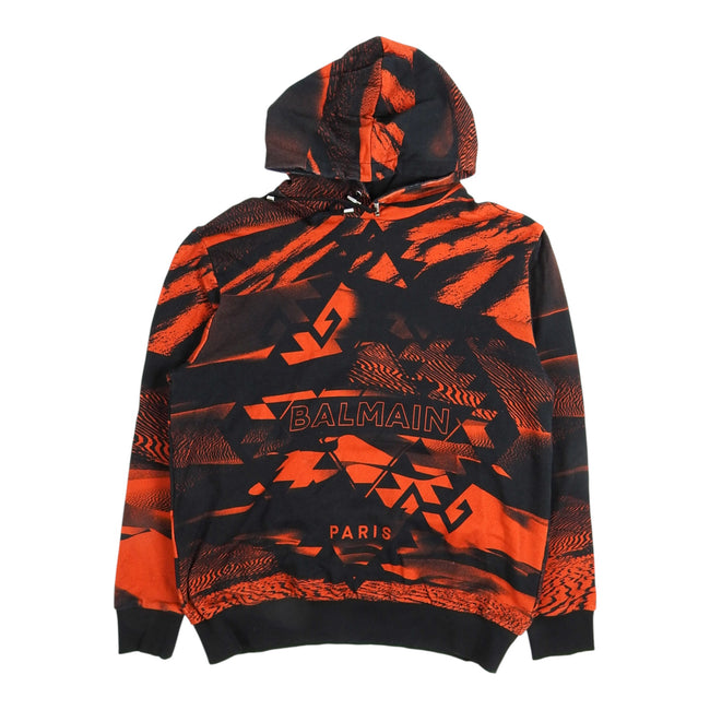Balmain Patterned Hoodie Size Large