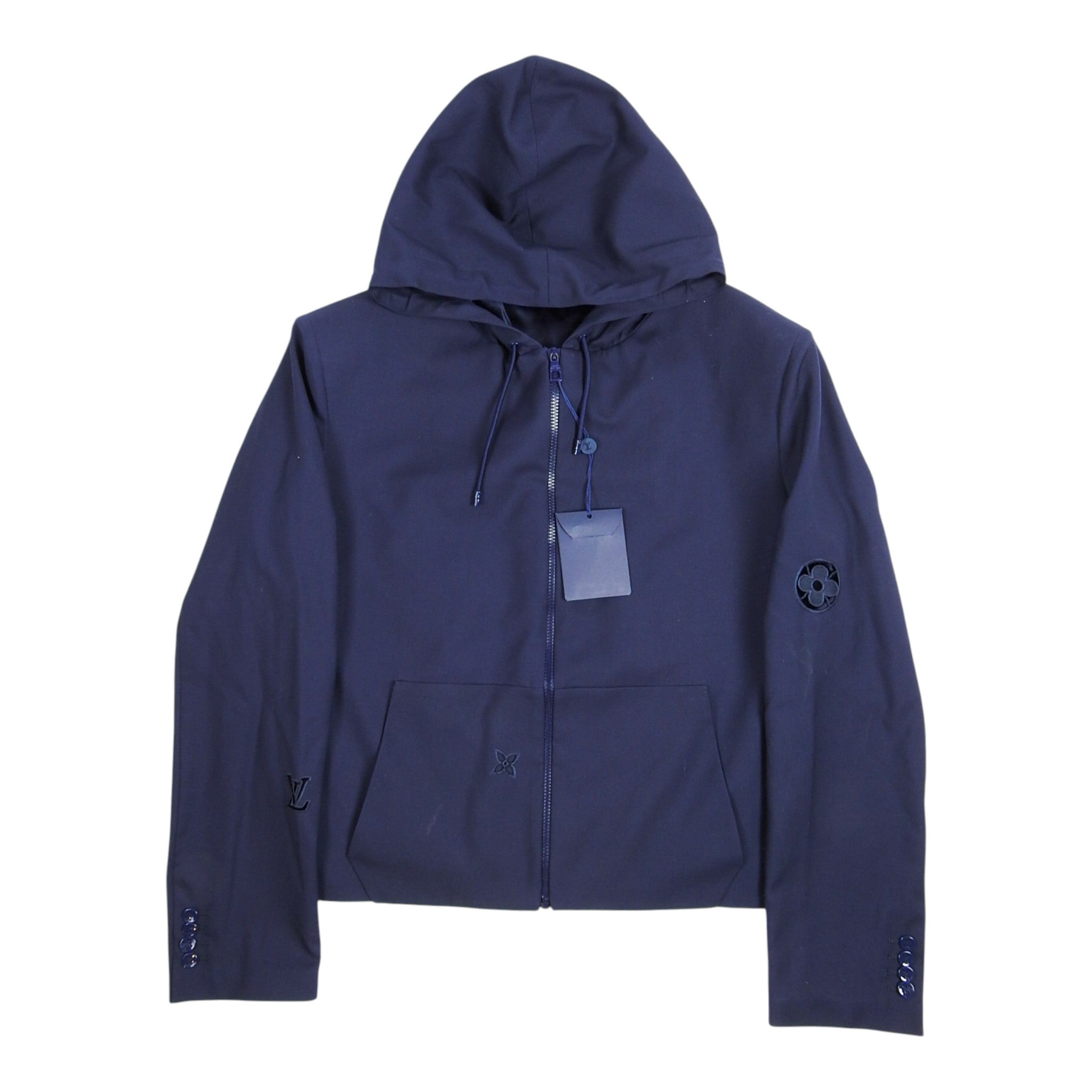 Louis Vuitton Monogram Cropped Hooded Jacket Size 52