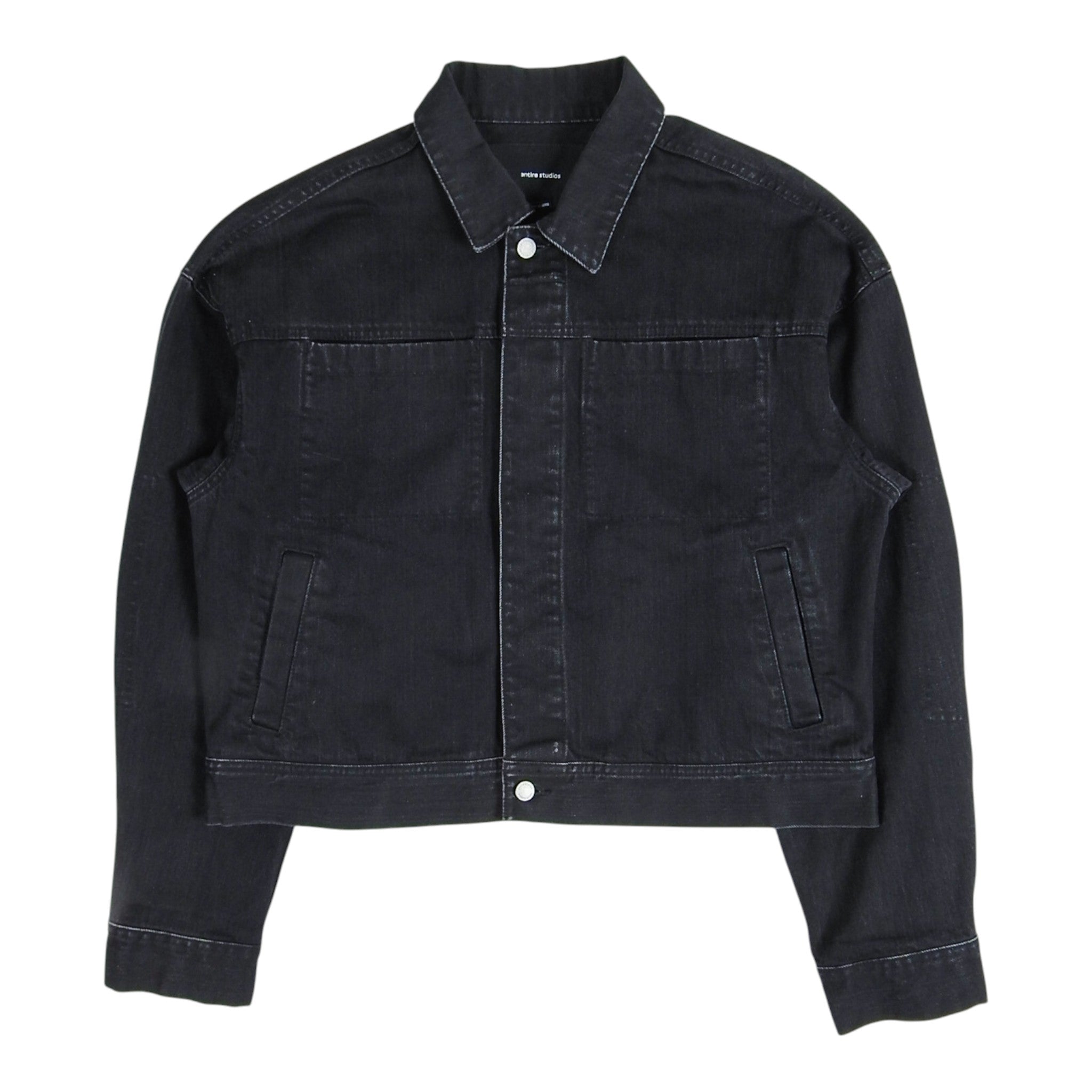 Entire Studios Cropped Denim Jacket Size Small