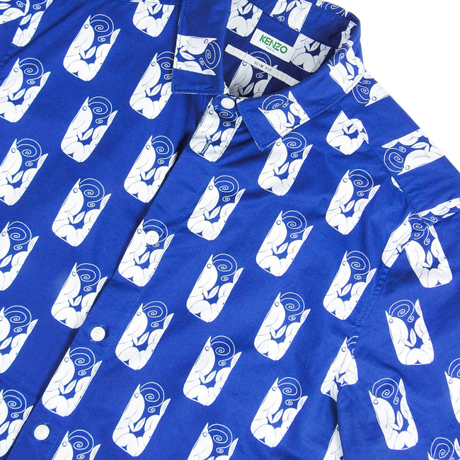 Kenzo SS Block Print Shirt Size Medium