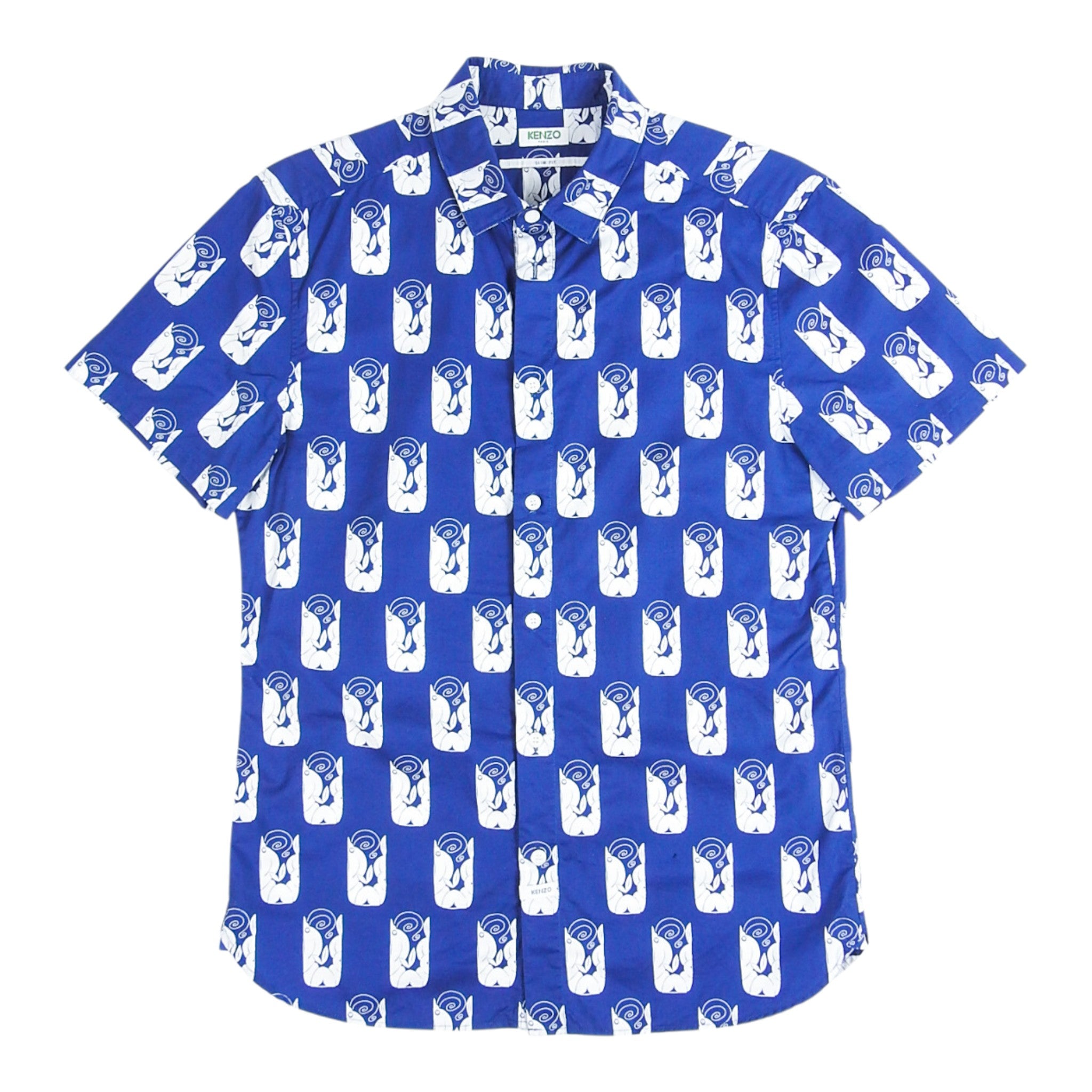 Kenzo SS Block Print Shirt Size Medium