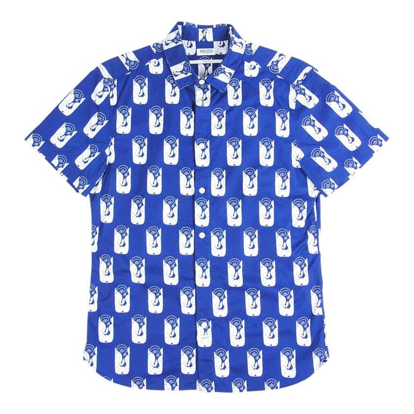 Kenzo SS Block Print Shirt Size Medium