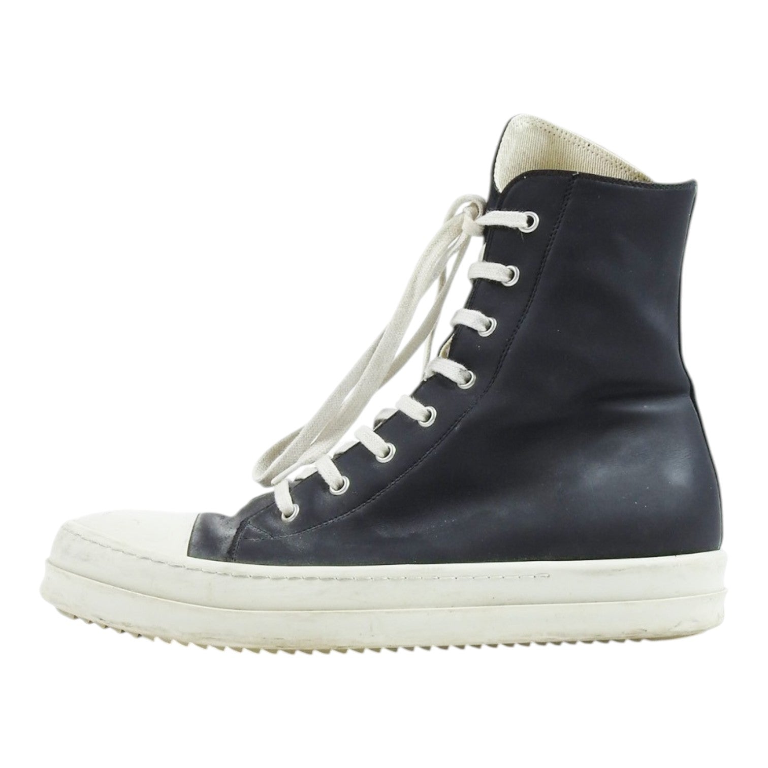 Rick Owens DRKSHDW Black Leather Ramones Size 43