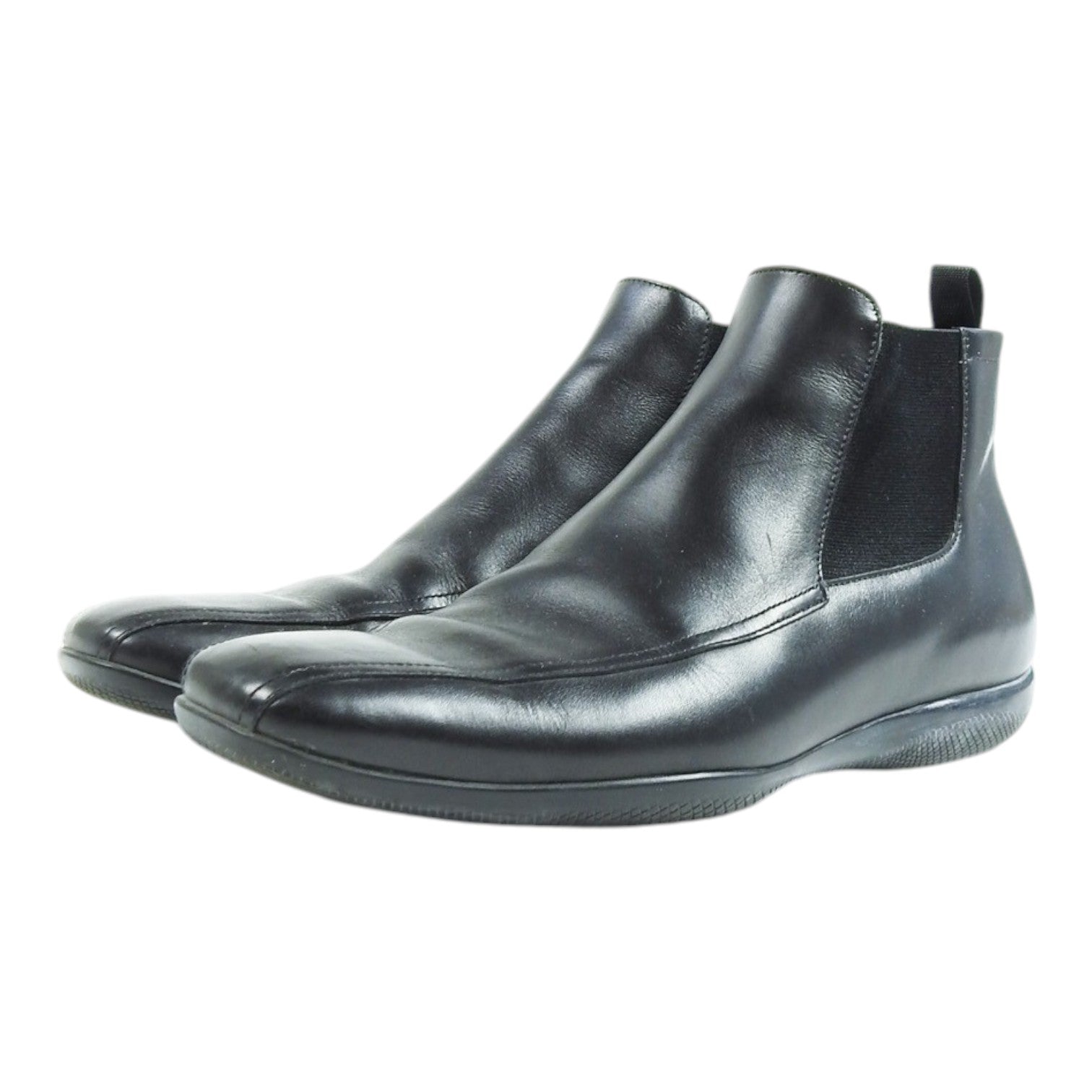 Prada Leather Chealsea Boots Size 8
