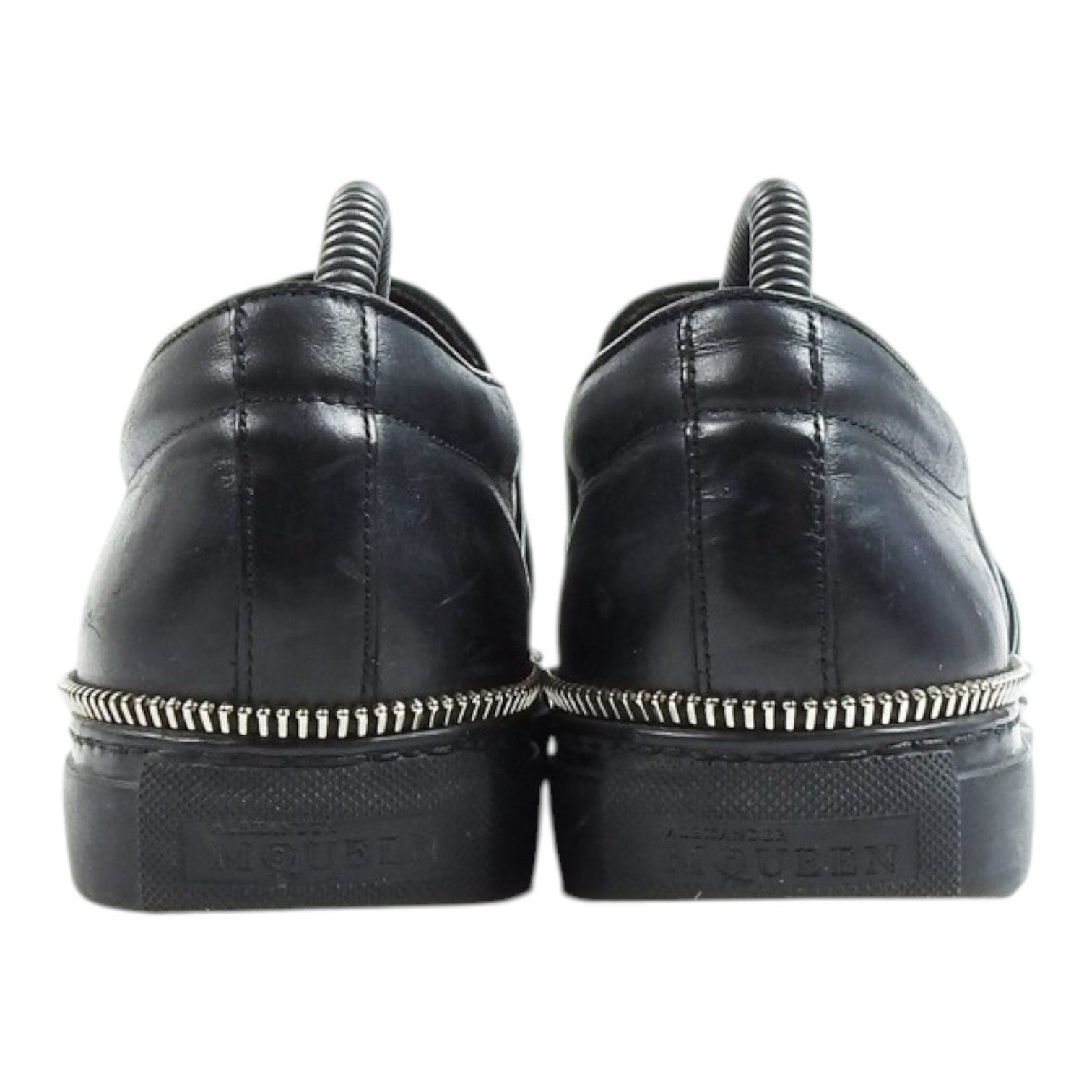 Alexander McQueen Plaid Leather Slip-On Shoes Size 41