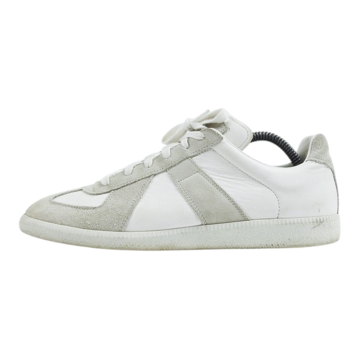 Maison Margiela White/Grey Leather GAT Sneakers Size 43