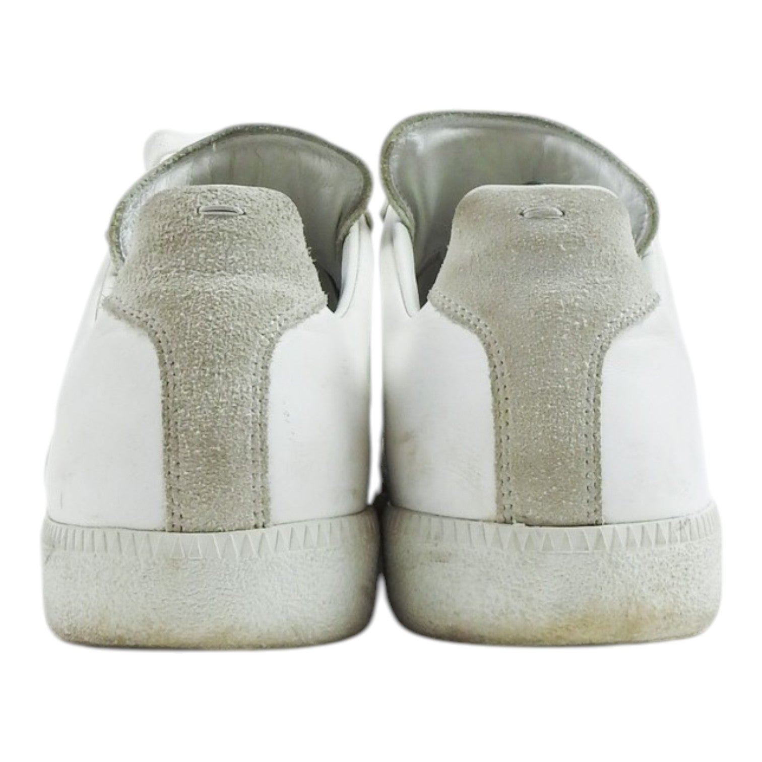 Maison Margiela White/Grey Leather GAT Sneakers Size 43