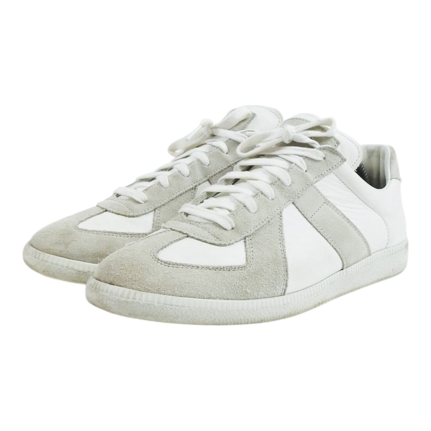 Maison Margiela White/Grey Leather GAT Sneakers Size 43