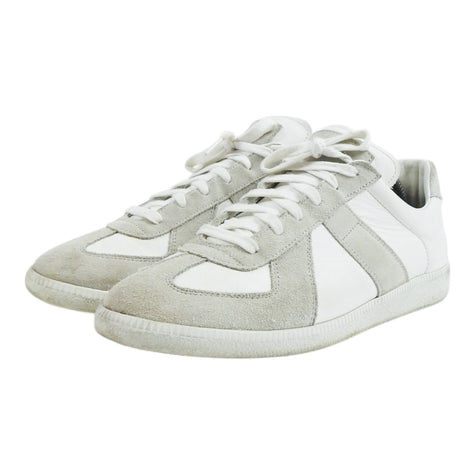Maison Margiela White/Grey Leather GAT Sneakers Size 43