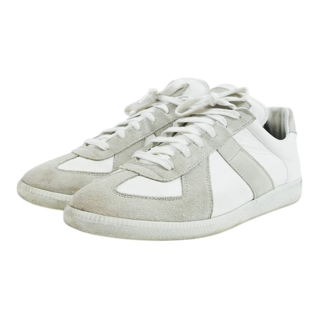 Maison Margiela White/Grey Leather GAT Sneakers Size 43