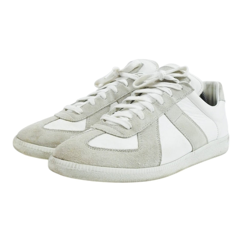 Maison Margiela White/Grey Leather GAT Sneakers Size 43