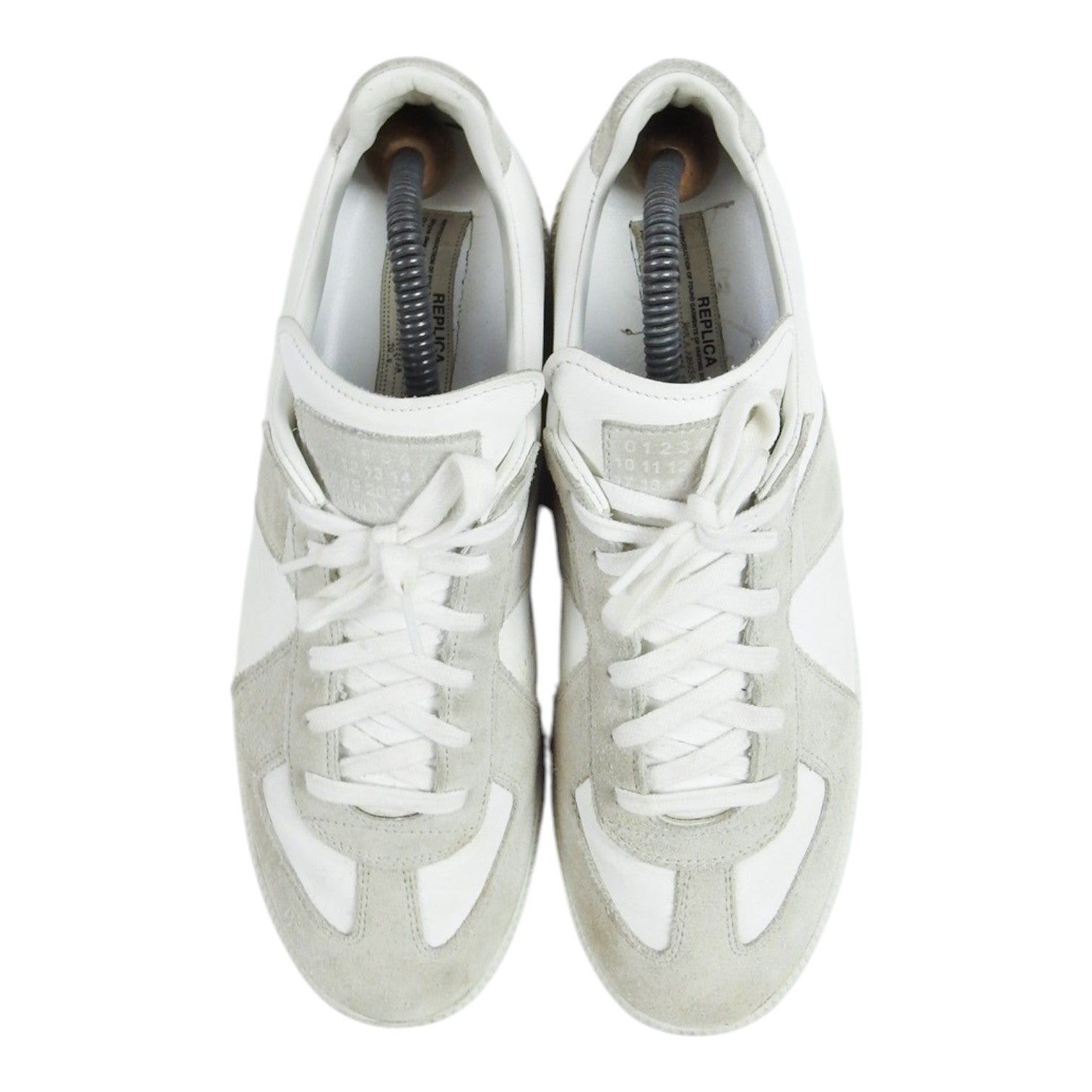 Maison Margiela White/Grey Leather GAT Sneakers Size 43