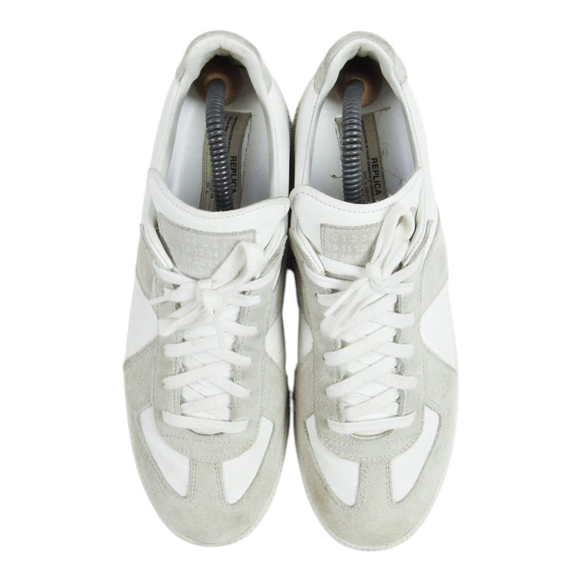 Maison Margiela White/Grey Leather GAT Sneakers Size 43