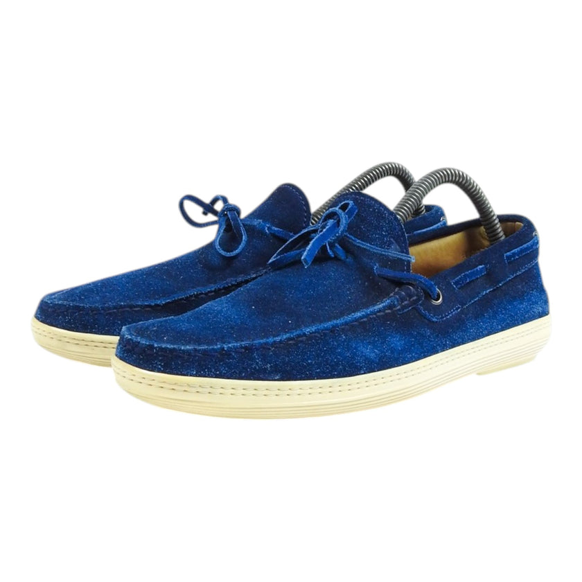 Tod's Blue Suede Moccasins Size 8.5