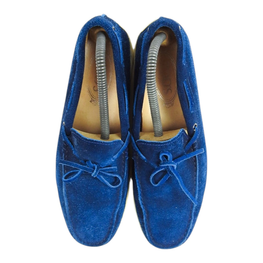 Tod's Blue Suede Moccasins Size 8.5