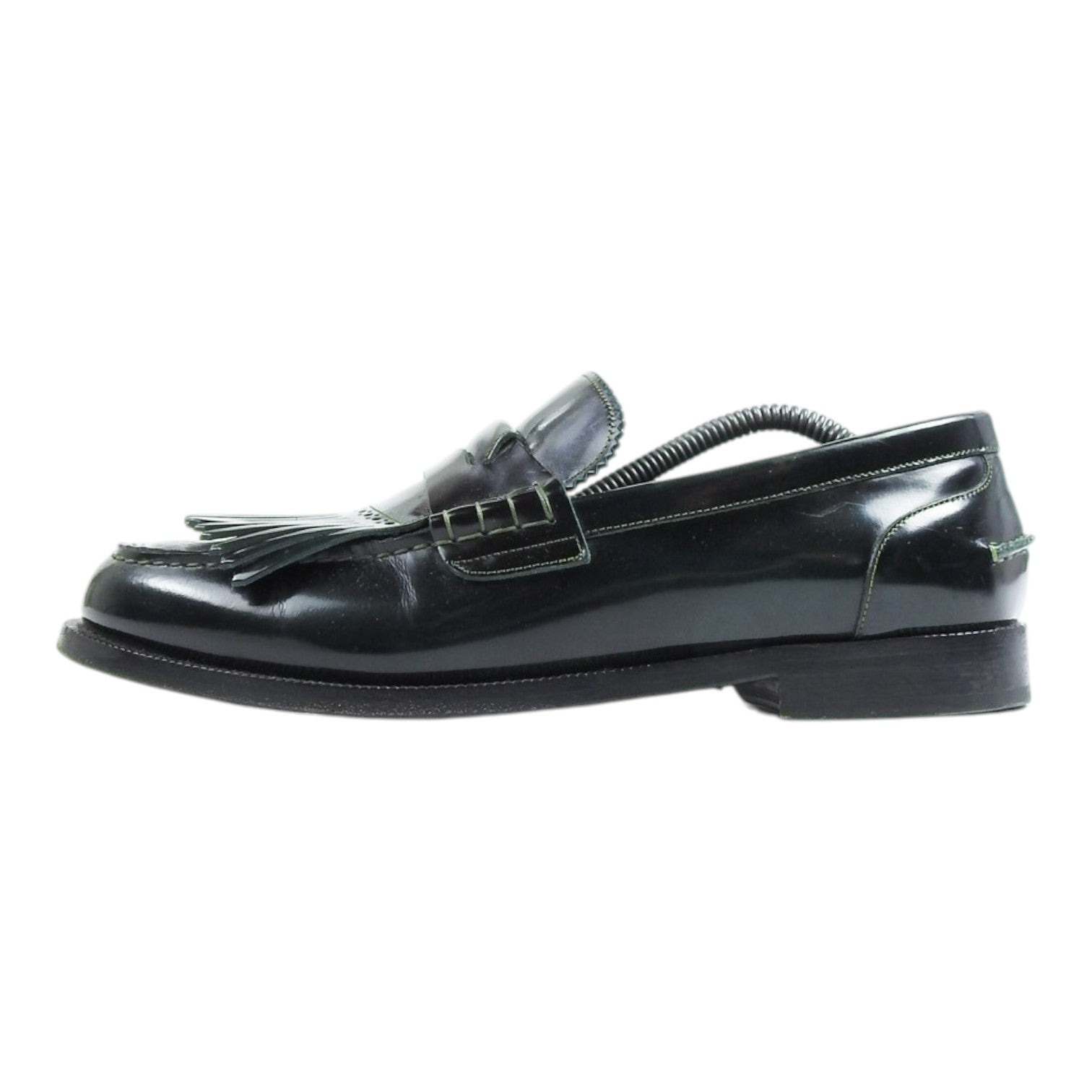 Burberry Dark Green Fringe Loafers Size 45.5